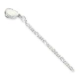 Sterling Silver 10 inch Solid Polished 3-Dimensional Shell Anklet - 10 inch