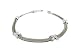 14 Karat Yellow Gold Double-Strand Snake Bracelet, Enhanced with Four White Gold X Shaped Pave Set Diamonds.