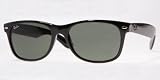 RAY BAN 2132 NEW WAYFARER 901L BLACK PLASTIC SUNGLASSES by 