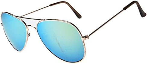 Glassworld 2016 New Aviator Classic Full Mirrored Aviator Sunglasses Lake Blue