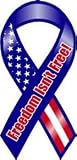  : Freedom Isn't Free Ribbon Inside Static Cling
