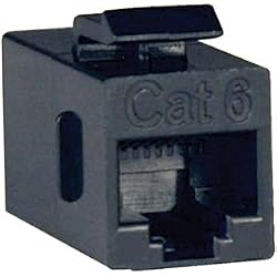 Tripp Lite N235-001 Cat6 Straight-thru Snap-in Black Coupler - RJ45F/F