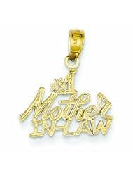 14K Gold #1 Mother In-Law Pendant