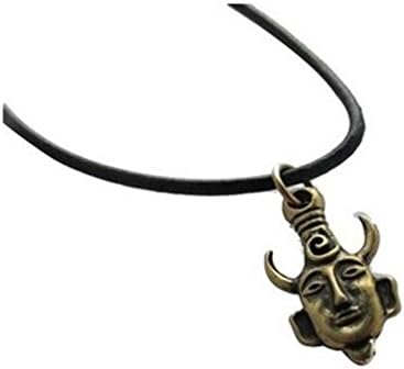Minestone Vintage Bronze Supernatural Dean Winchester Mask Amulet Demon Two Side Pendant Necklace
