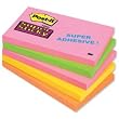 Brand New. Post-it Super Sticky Notes 76x127mm Neon Rainbow Ref 655SN [Pack 5]