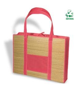 Eco Friendly Waikiki Fashion Beach Tote- Straw w/Pink Trim