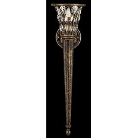 Fine Art Lamps Winter Palace 334950 Crystal 1-LT 60w (25"H x 6"W) Torchiere Light Moonlight Patina