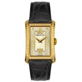 Bertolucci Ladies 18K Gold and 0.61ct Diamond Fascino Alligator Strap Watch by Bertolucci