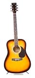 Huntington 41 Inch Full Size Sunburst Handcrafted Dreadnought Acoustic Guitar