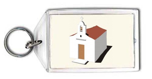 Small Greek Church Keychain