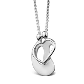 Loving Family® Sterling Silver Small Pendant with Extender - Couple
