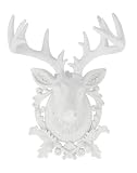 Kare 68818 Deko Geweih Hirsch 0.68 x 0.45 x 0.44 m Polyresin, wei�