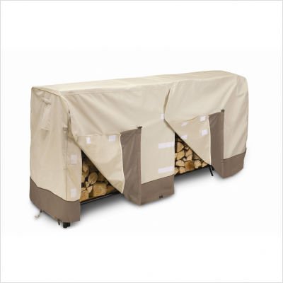 Veranda Log Rack Cover in Pebble, Earth and Bark Size: Fits 8