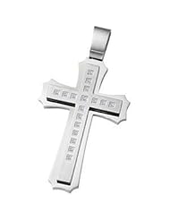 Joyas Alternativas™ Stainless Steel & CZ Cross Pendant