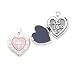 Genuine IceCarats Designer Jewelry Gift Sterling Silver Pink Mother Of Pearl With Cross 21Mm Heart Locket
