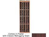 Wine Cellar Innovations Designer Series Collection Poplar with Classic Mahogany Stain 5-Column Individual Bottle Rack 72x23x13-in.