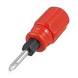 uxcell　ドライバー　スクリュー　ハンド　 9 x 2.6cm　レッド　硬質プラスチックのハンドル