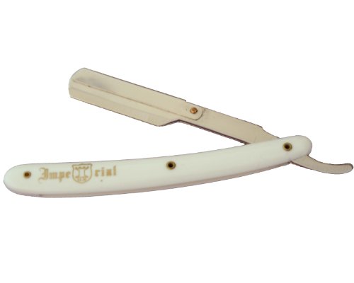 3 Pin Straight Cut Throat Razor White Use Renewable Blades