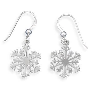 Silver Snowflake Earrings