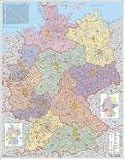  : PLZ-Karte Deutschland, Wandkarte STIEFEL, laminiert, beschreib- u. abwischbar, Poster