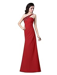 Cocktail One Shoulder Chiffon Sheath Evening Dress/Homecoming Dress/Bridesmaid Dress/Prom Dress 