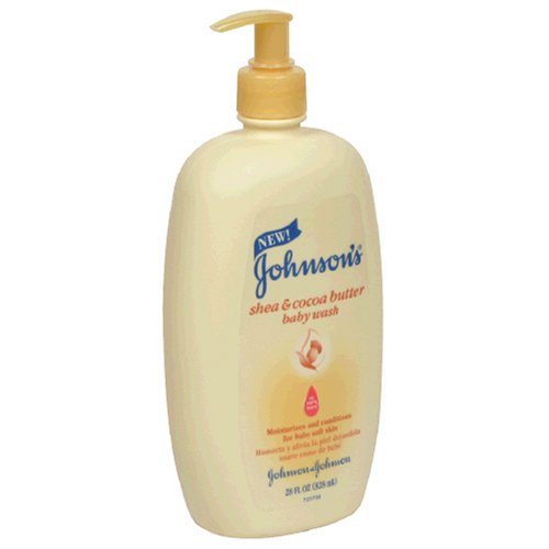 Johnson's Baby Wash, Shea & Cocoa Butter, 28-Ounce Pump Bottles (Pack of 3)