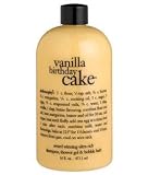 philosophy | vanilla birthday cake | ultra rich 3-in-1 shampoo, body wash, and bubble bath.
