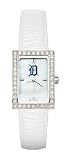 Detroit Tigers Ladies Allure Watch White Leather Strap