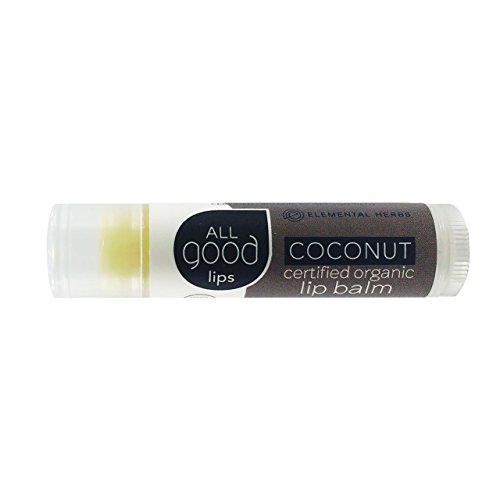 All Good Organic Lip Balm for Soft Smooth Lips - Calendula, Lavender, Olive Oil, Beeswax, Vitamin E (Coconut)