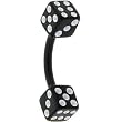 Bioplast Black Dice Belly Ring