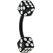 Bioplast Black Dice Belly Ring