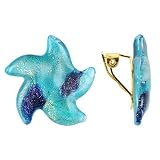 Antica Murrina Veneziana Tosca - Turquoise Murano Glass Starfish Clip-on Earrings