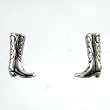 Tiny Cowboy Boot Stud Earrings in Sterling Silver, #11281