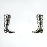 Tiny Sterling Silver Cowboy Boot Post Earrings, #11281