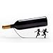 Wine Bottle Holder "Wine For Your Life" Black Metal Designed Rack Stand