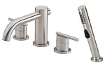 Danze D305758BN Parma Roman Tub Faucet with Deck Spray, Brushed Nickel