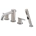 Danze D305758BN Parma Roman Tub Faucet with Soft Touch Personal Shower, Brushed Nickel