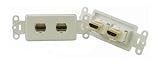 PowerBridge HDMI-2-WH HDMI Dual Pass-Thru Decora Insert (Each, White)