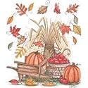 Cornstalk/Pumpkins/Apples Adult T-Shirt