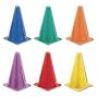 Champion Sports 9in Multi-Colored Hi-Visibility Fluorescent Plastic Cones