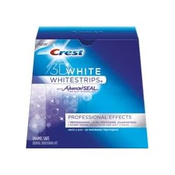 Crest 3D White Whitestrips With Advanced Seal Professional Effects Enamel Safe Dental Whitening Kit, 20-count Carton