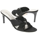 ANNE KLEIN NEW YORK Women's Charissa (Black Satin 10.0 M)