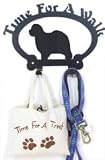 Dog Leash Hook - Old English Sheepdog (Time for a Walk)