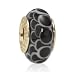 Authentic Pandora Murano 14k YG Black Lotus Flower Charm