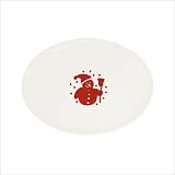 Waechtersbach Holiday George Oval Platter, White with Cherry Snowman