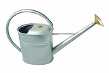 IMAGE OF Bosmere V135 Haws Slimcan 8-Liter Galvanized Watering Can with Round Rose, 2-Gallon, Titanium
