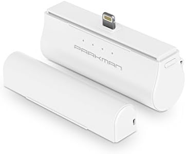 iPhone Power Bank 2200mAh Mini Portable Pocket External Battery Backup Charging Power Bank with Lightning Connector for iPhone (White)
