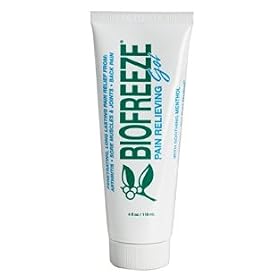 Click here to buy Biofreeze Pain Relieving Gel with Ilex, 4-Ounce (Pack of 3) by Biofreeze.