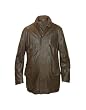 Forzieri Men's Dark Brown Leather Car Coat