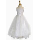 Travis - Robe Enfant - Robe de Bal pailletee Blanche. Taille 7 / 8 ans.